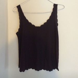 Topshop Scalloped Purple Tank
